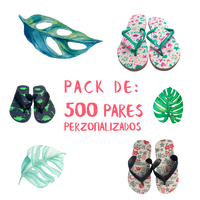 Pack 500 par de sandals  Personalizadas